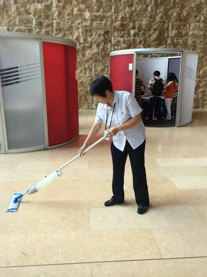 施達噴灑平拖系統被應用在匯豐銀行廣州總部(廣州太沽匯)